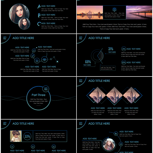 極致酷黑+ iOS夢(mèng)幻歐美風(fēng)商務(wù)通用PPT模板 科技感與高端的完美融合