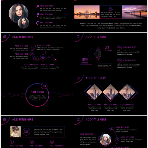 極致酷黑+iOS夢(mèng)幻歐美風(fēng)商務(wù)通用PPT模板